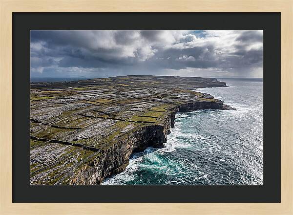 Inis Mor Cliffs And Fields