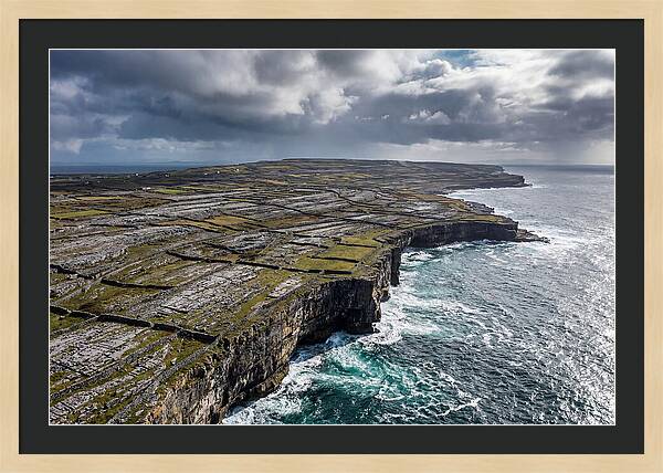 Inis Mor Cliffs And Fields