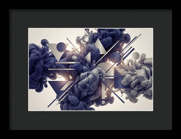 Ink Drop Explosion In Indigo And Silver
