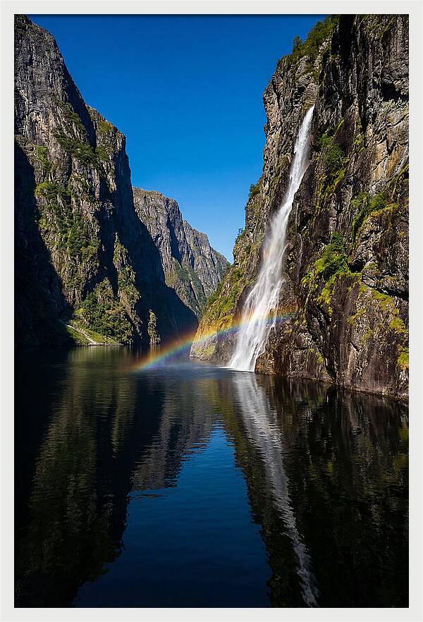 Inside A Narrow Norwegian Fjord