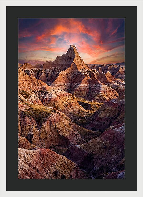 Inside The Badlands At Golden Hour