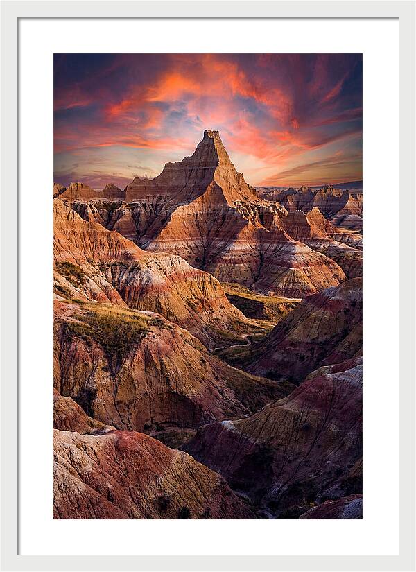 Inside The Badlands At Golden Hour