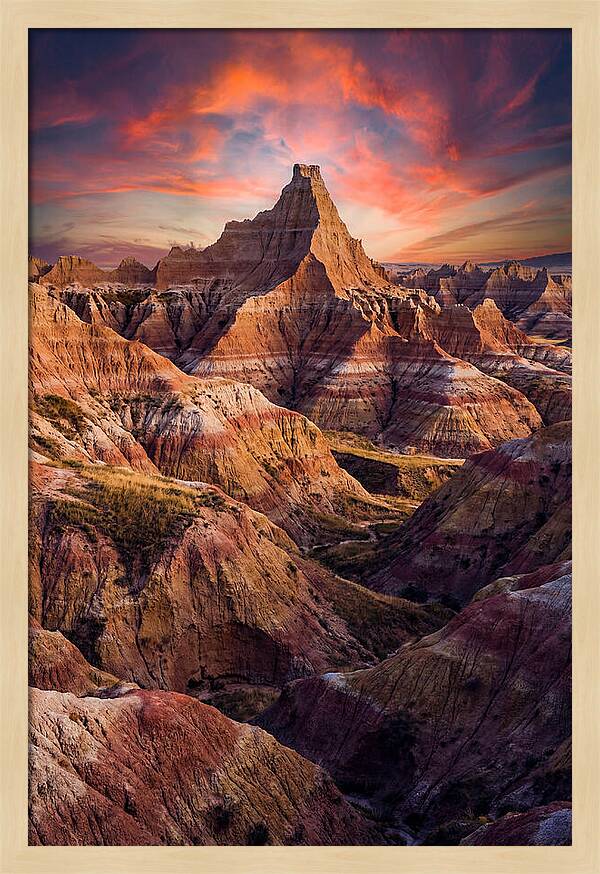 Inside The Badlands At Golden Hour