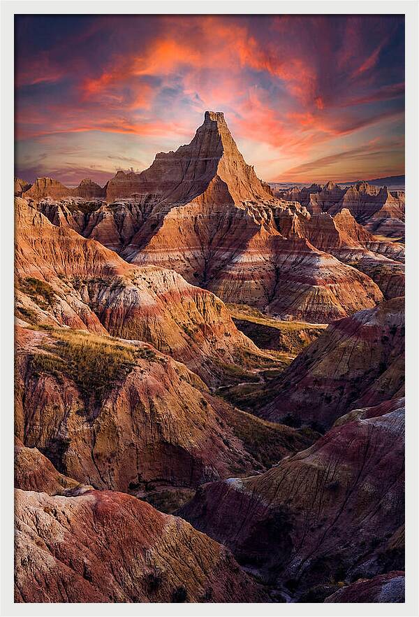 Inside The Badlands At Golden Hour
