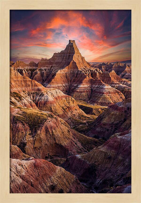 Inside The Badlands At Golden Hour