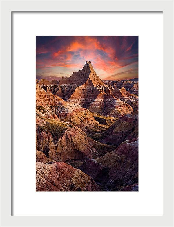 Inside The Badlands At Golden Hour