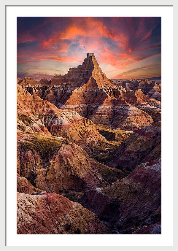 Inside The Badlands At Golden Hour