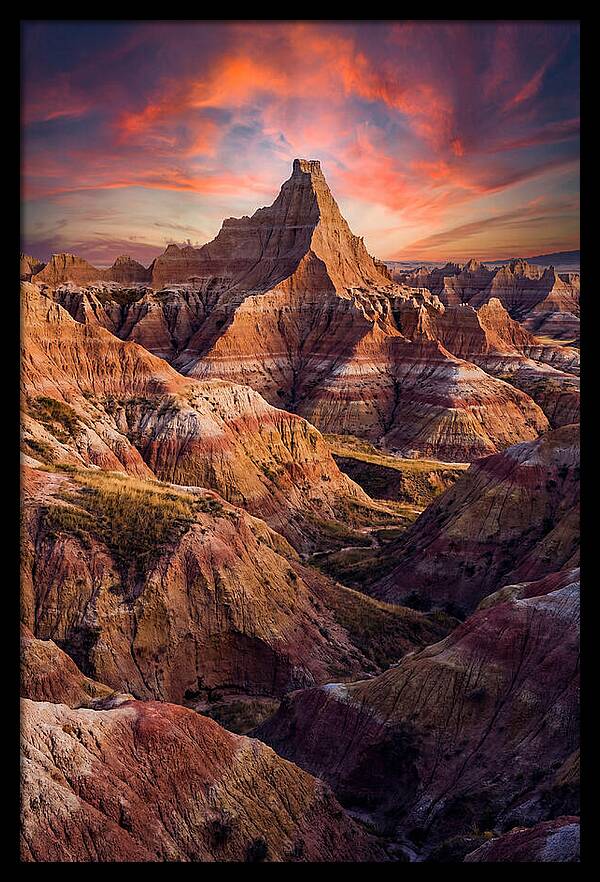 Inside The Badlands At Golden Hour