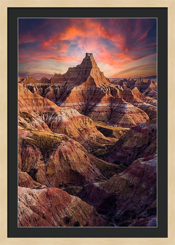 Inside The Badlands At Golden Hour