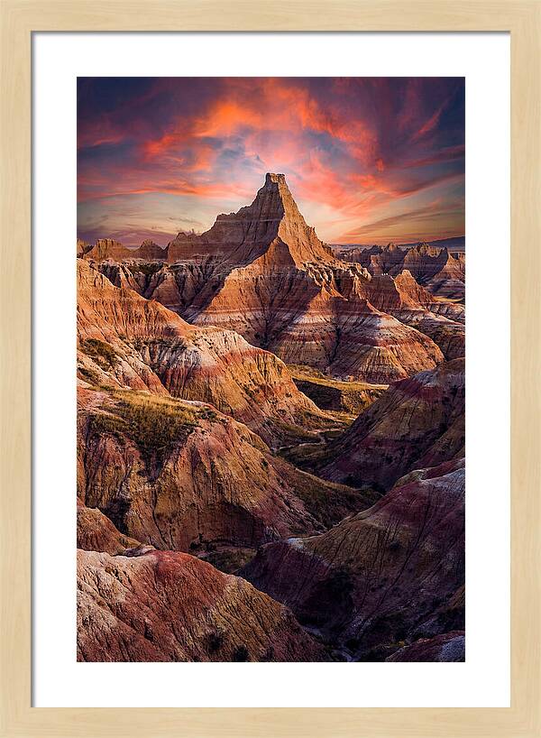 Inside The Badlands At Golden Hour