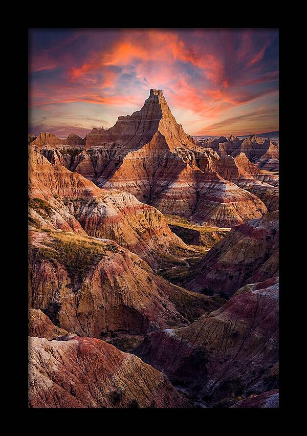 Inside The Badlands At Golden Hour