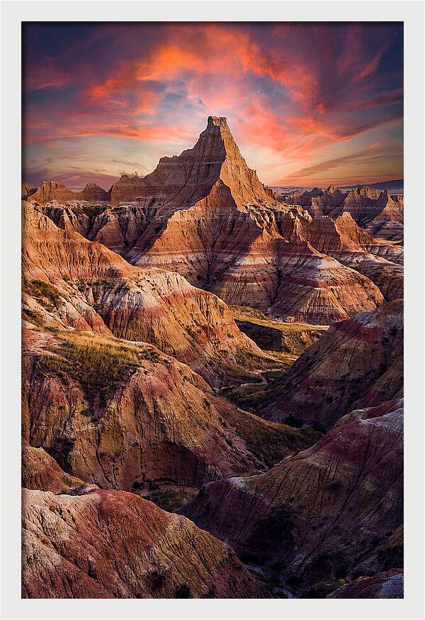 Inside The Badlands At Golden Hour
