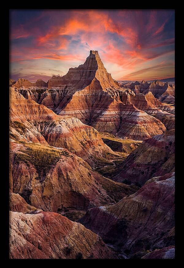 Inside The Badlands At Golden Hour