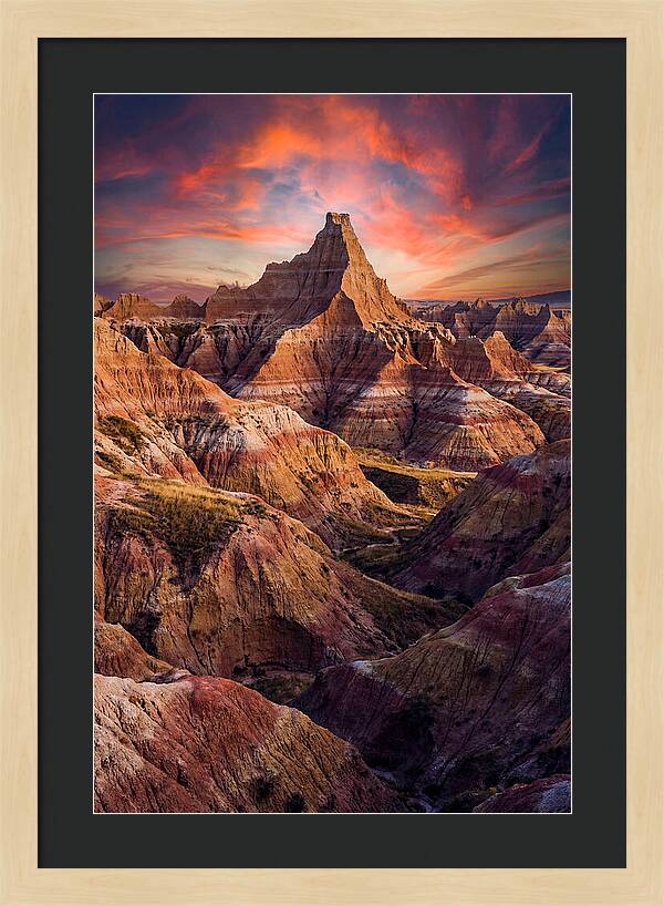 Inside The Badlands At Golden Hour