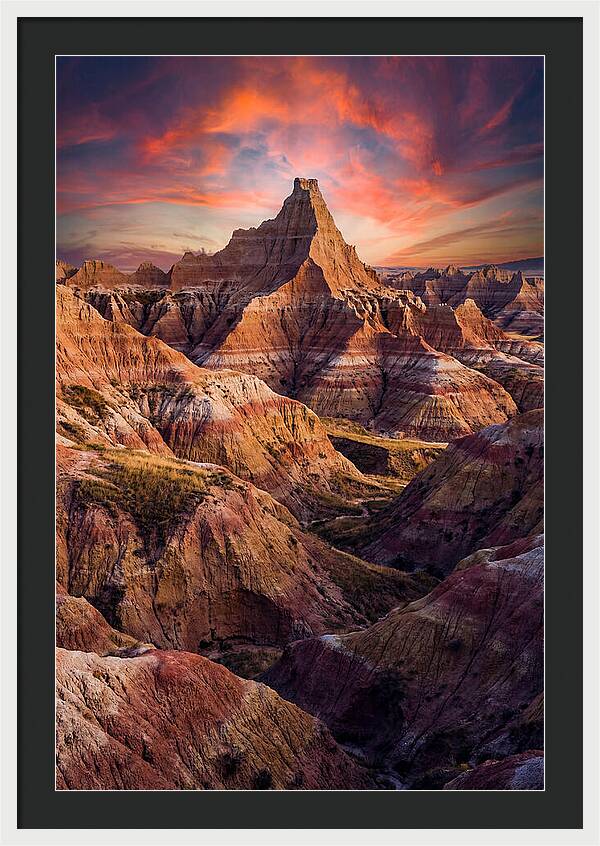 Inside The Badlands At Golden Hour