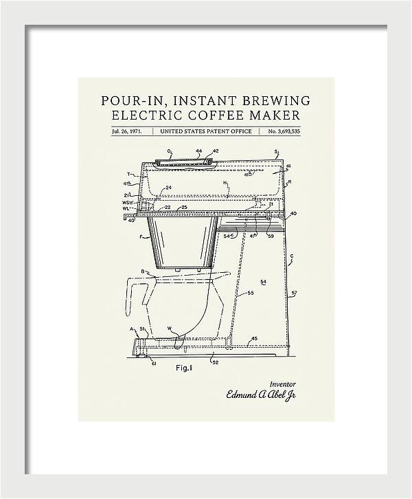 Instant Brewing Coffee Maker Minimalist Patent Us3693535a