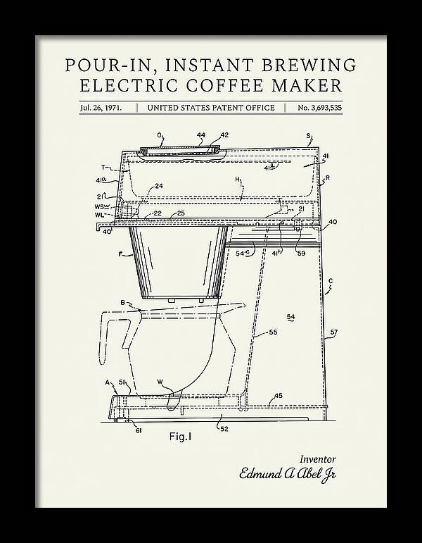 Instant Brewing Coffee Maker Minimalist Patent Us3693535a