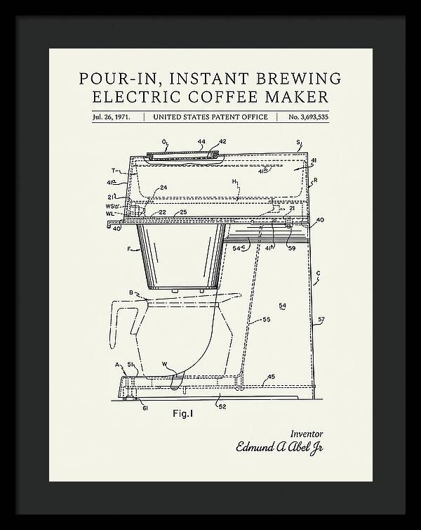 Instant Brewing Coffee Maker Minimalist Patent Us3693535a