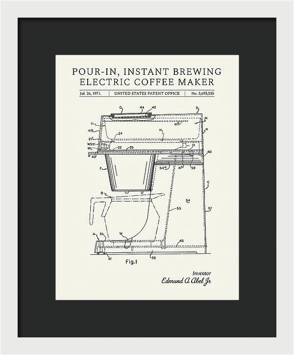 Instant Brewing Coffee Maker Minimalist Patent Us3693535a