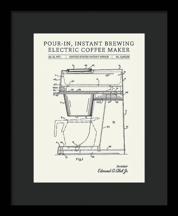 Instant Brewing Coffee Maker Minimalist Patent Us3693535a