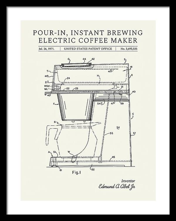 Instant Brewing Coffee Maker Minimalist Patent Us3693535a
