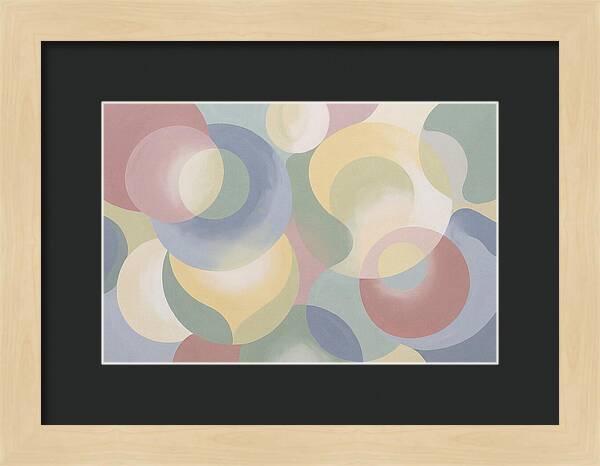 Interlocking Circles In Soft Pastel