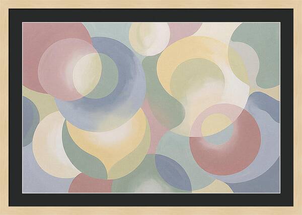 Interlocking Circles In Soft Pastel
