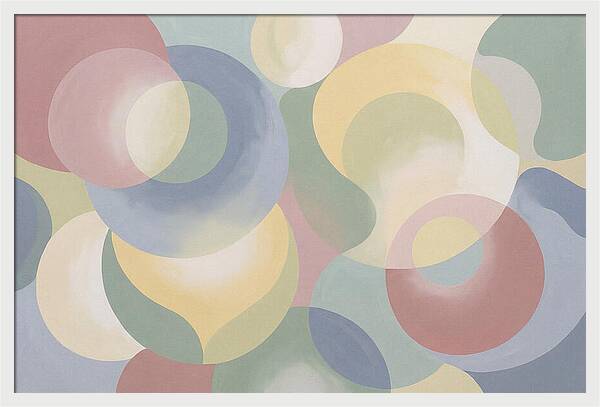 Interlocking Circles In Soft Pastel