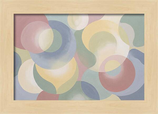 Interlocking Circles In Soft Pastel