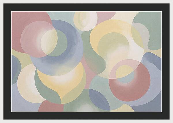 Interlocking Circles In Soft Pastel