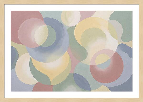 Interlocking Circles In Soft Pastel
