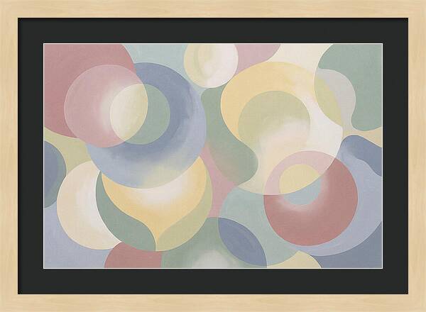 Interlocking Circles In Soft Pastel
