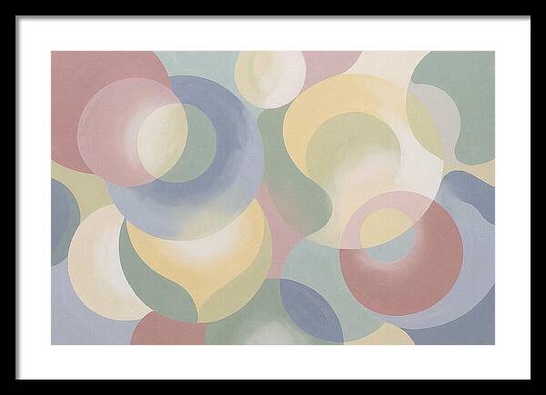 Interlocking Circles In Soft Pastel