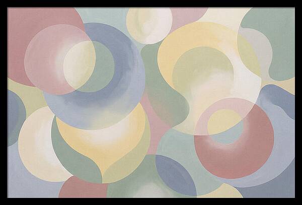 Interlocking Circles In Soft Pastel