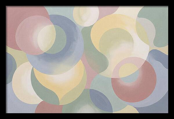 Interlocking Circles In Soft Pastel