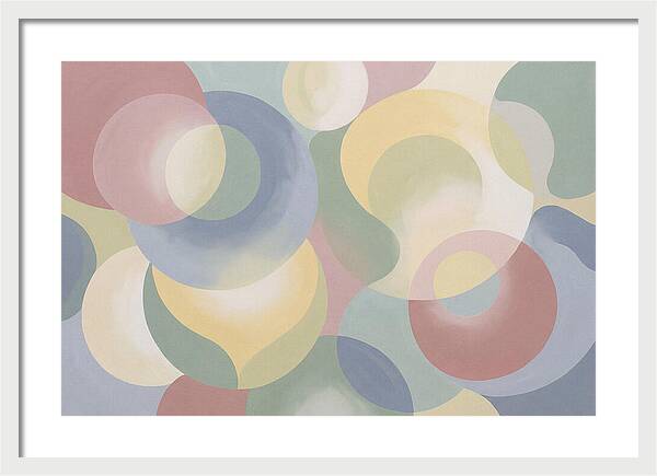 Interlocking Circles In Soft Pastel