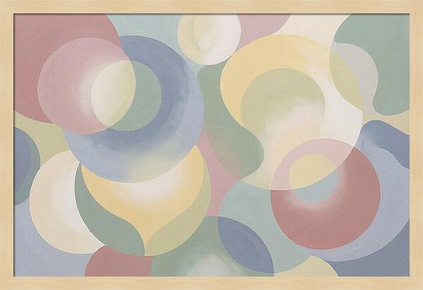 Interlocking Circles In Soft Pastel