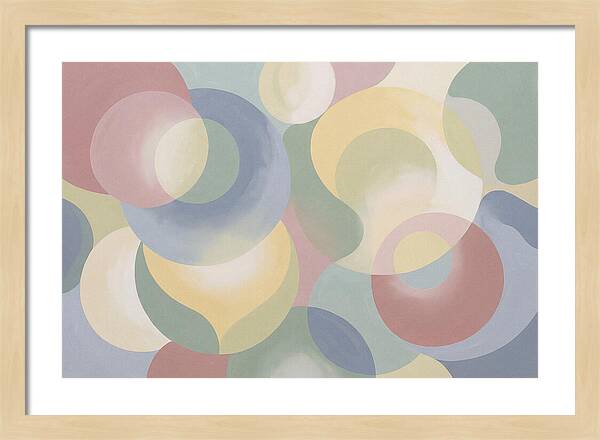 Interlocking Circles In Soft Pastel