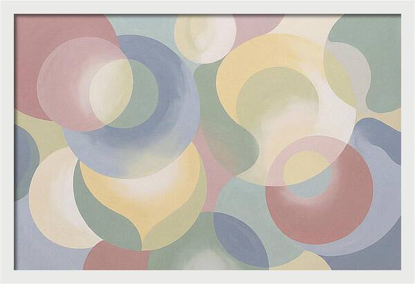 Interlocking Circles In Soft Pastel