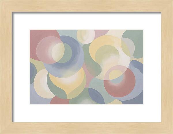 Interlocking Circles In Soft Pastel