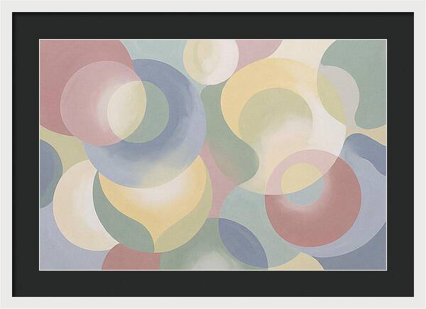 Interlocking Circles In Soft Pastel