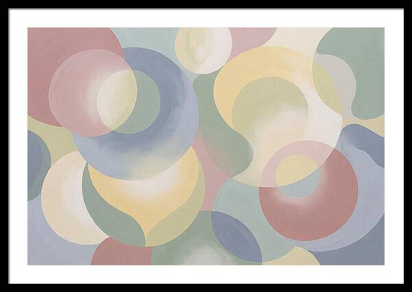 Interlocking Circles In Soft Pastel