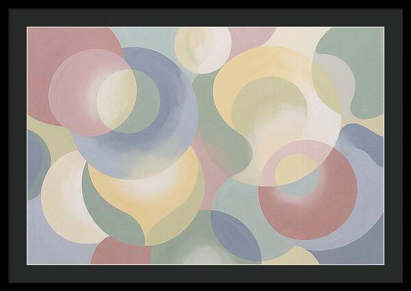 Interlocking Circles In Soft Pastel