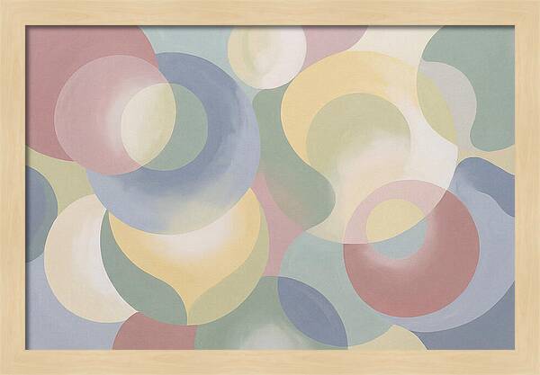 Interlocking Circles In Soft Pastel