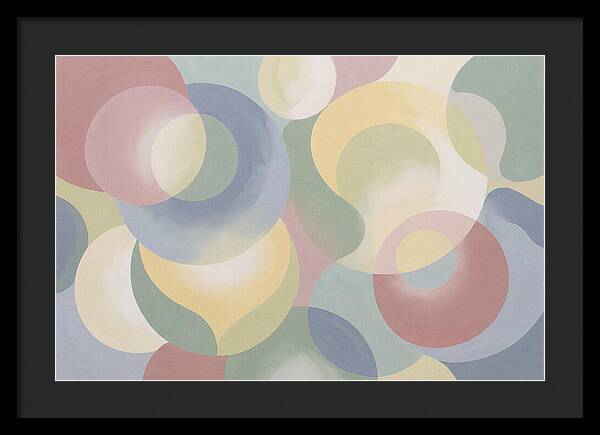 Interlocking Circles In Soft Pastel