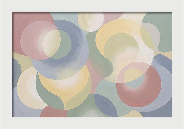 Interlocking Circles In Soft Pastel