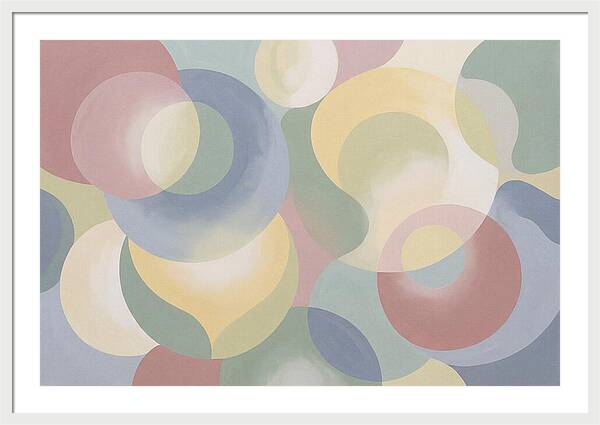 Interlocking Circles In Soft Pastel