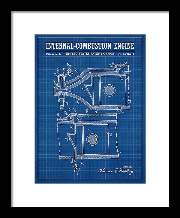 Internal Combustion Engine Blueprint Patent Us1101374a
