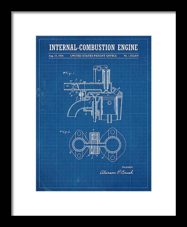 Internal Combustion Engine Brush Blueprint Patent Us1552819a
