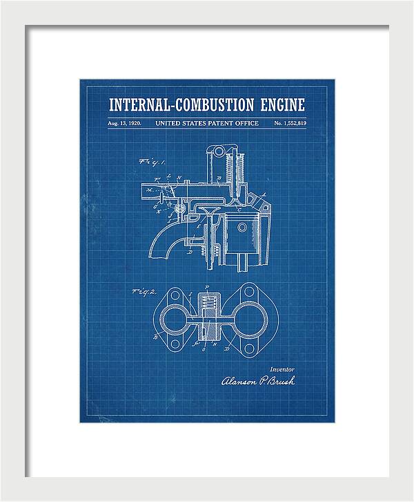 Internal Combustion Engine Brush Blueprint Patent Us1552819a